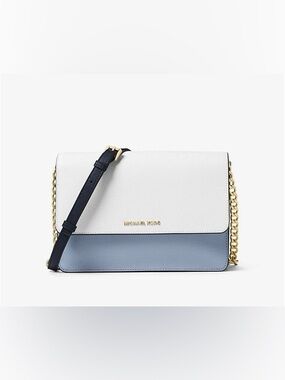 Michael Kors Two-Tone Cream and Light Blue Crossbody
